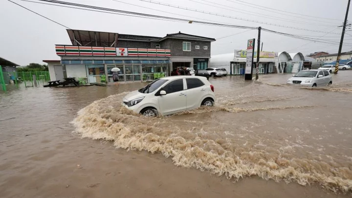 Torrential rail triggers deadly South Korea flooding