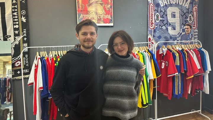 Ukraine war: The Kyiv vintage football shop that moved to Manchester