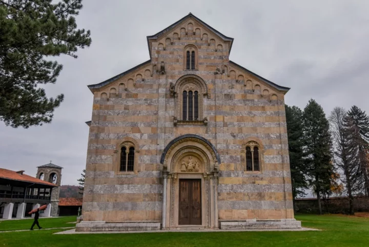 NATO-led peacekeepers guard medieval monastery in Kosovo