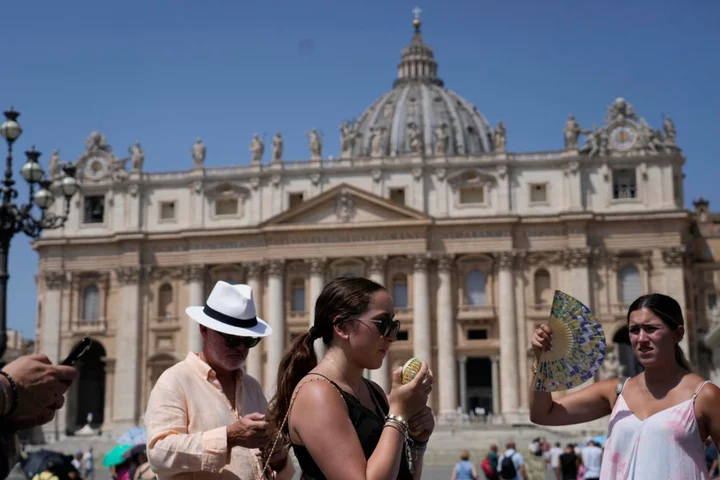 Watch live view of the Vatican as European temperatures soar to nearly 40C