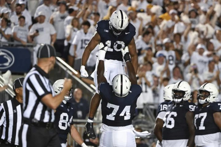 Drew Allar shines in No. 7 Penn State's opening 38-15 victory over West Virginia