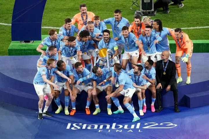 Manchester City’s Champions League celebrations in pictures