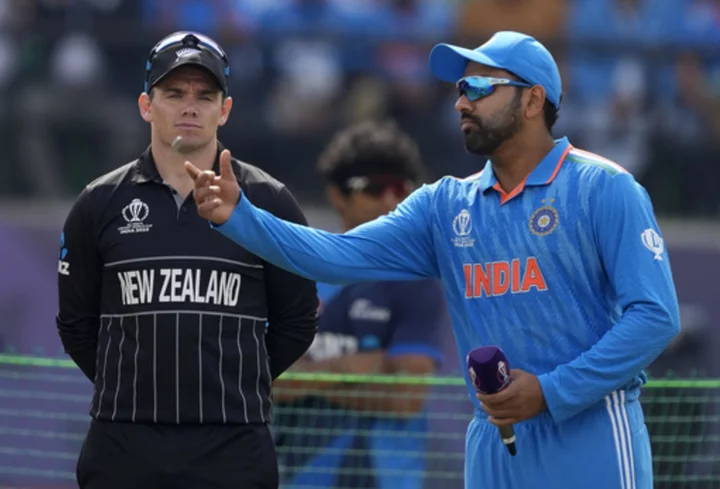 India wins toss and opts to bowl against New Zealand in Cricket World Cup clash of undefeated teams
