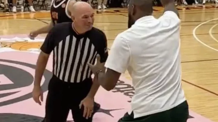 Youth Basketball Referee Extremely Amused to Have LeBron James Complaining in His Face