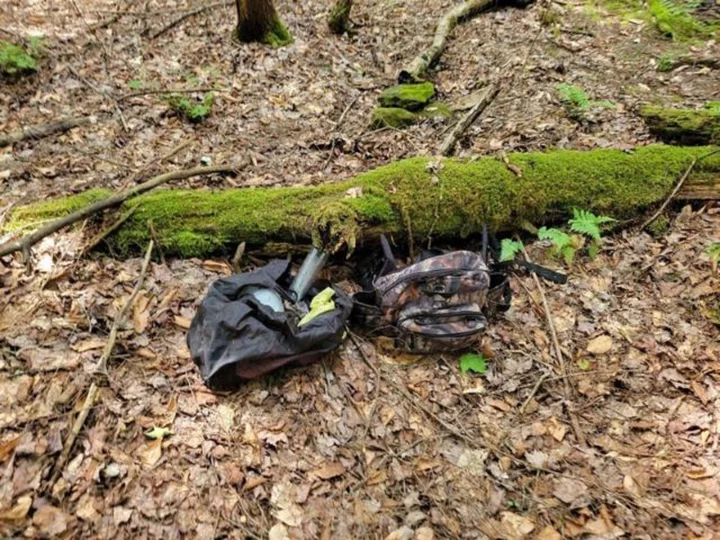 Hidden stash of food, clothes and supplies found during weeklong manhunt likely left by Pennsylvania escapee, official says