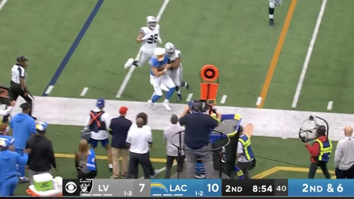 Raiders DT Jerry Tillery Ejected After Extremely Late hit on Justin Herbert Sparks Fight