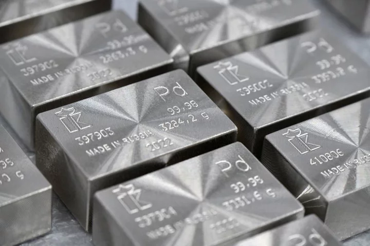 Palladium's slide accelerates on prospects for surplus next year