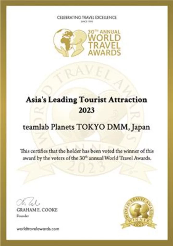 teamLab Planets TOKYO Wins the World Travel Awards for “Asia’s Leading Tourist Attraction 2023”