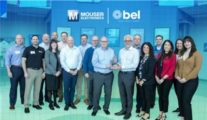 Mouser Electronics Named 2022 Distributor of the Year by Bel