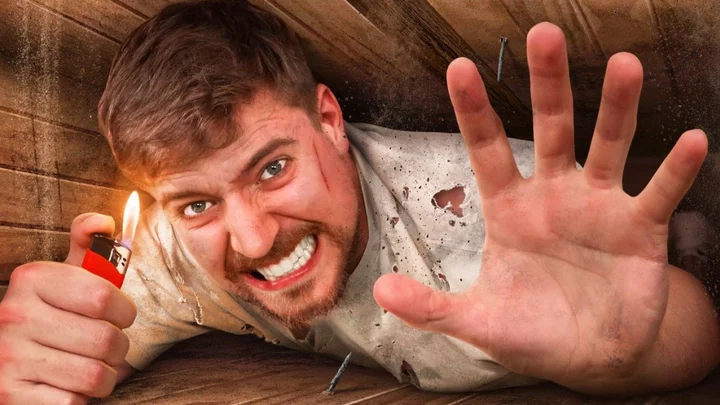 MrBeast reduced to tears after being buried alive for seven days