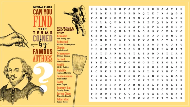 This Word Search Features 12 Terms Coined by Authors—How Fast Can You Spot Them?