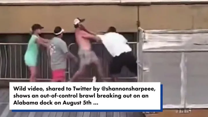 Wild Montgomery riverboat brawl prompts folding chair memes after footage goes viral