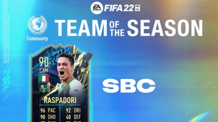 Giacomo Raspadori FIFA 22: How to Complete the Team of the Season SBC