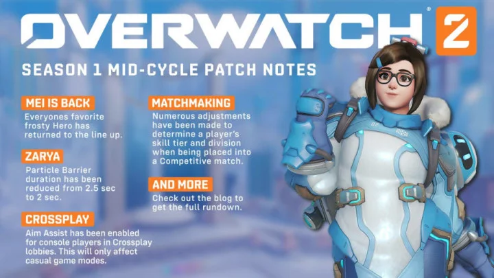 Mei Re-Enabled in Overwatch 2 Season 1 Mid-Cycle Update