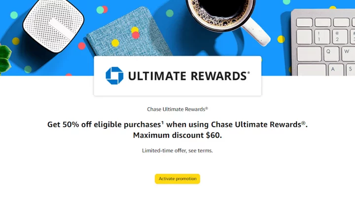 Redeem Chase Ultimate Rewards Points for up to 50% Off on Select Amazon Products