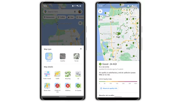 How to use Google Maps to check the air quality where you live