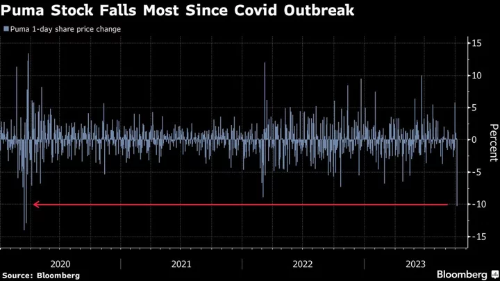 Puma’s Call With Analysts Sends Stock Down Most in Three Years