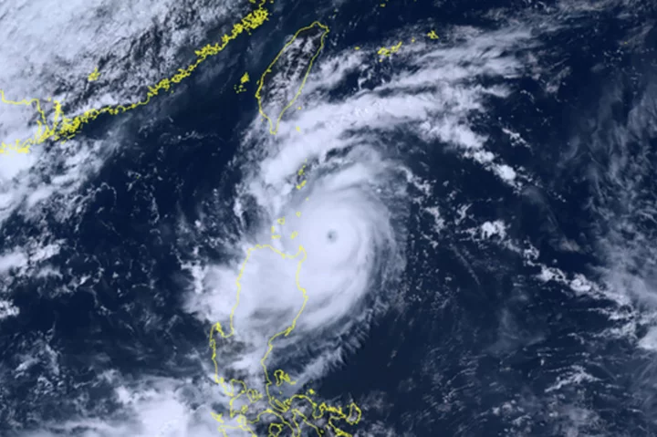 Typhoon Saola strengthens as it passes Taiwan on its way to China