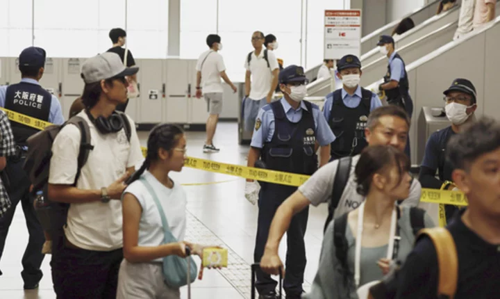 Police arrest suspect in knife attack on a train in western Japan. 3 were slashed and injured