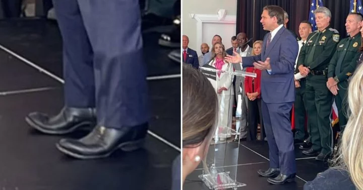 Ron DeSantis trolled as photo of his awkward boots during campaigning sparks rumors about 'hidden heels'