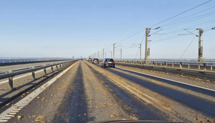 In Denmark, potatoes on key bridge cause havoc