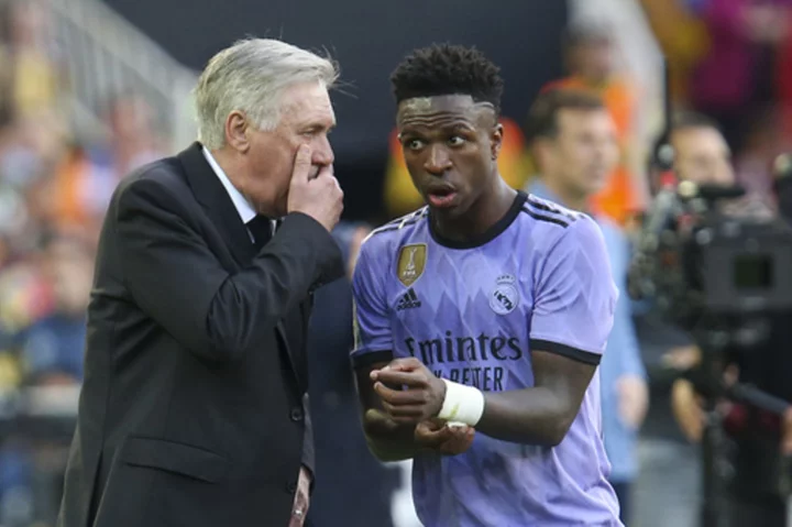 Real Madrid coach says Vinícius didn't want to continue playing in game after racist chants