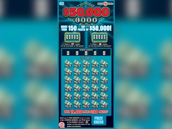 Pennsylvania man wins $50,000 lottery prize in Maryland for a second time in 2 months