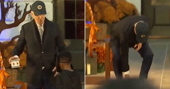 'Is he in costume?' Video of trembling Joe Biden handing out Halloween candy goes viral