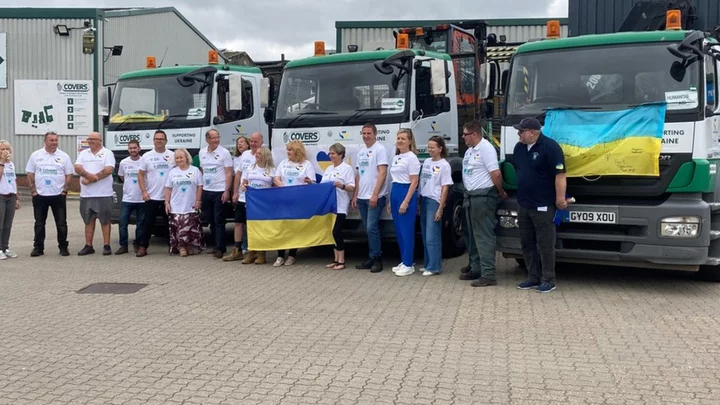 Wiltshire charity transports donated fridges to Ukraine