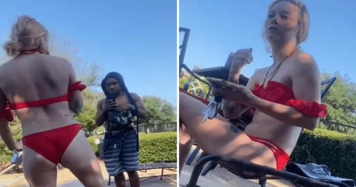 Who is 'Red Bikini' Karen? Web sleuths on the hunt as another video emerges of 'racist' woman in Fort Worth