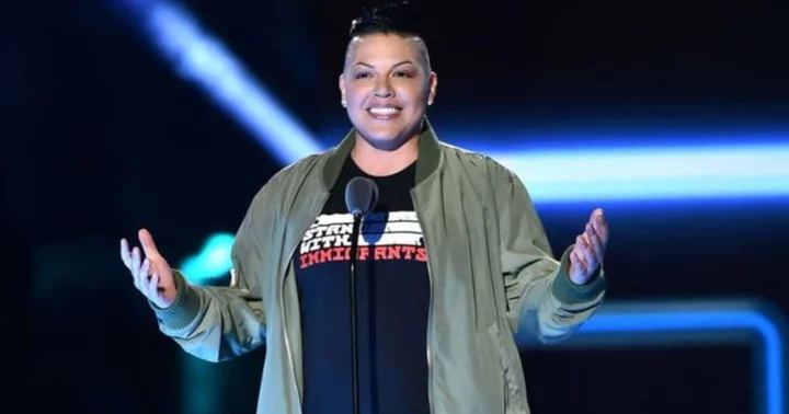 ‘Just Like That’ star Sara Ramirez slammed for waving transgender flag at pro-Palestinian rally