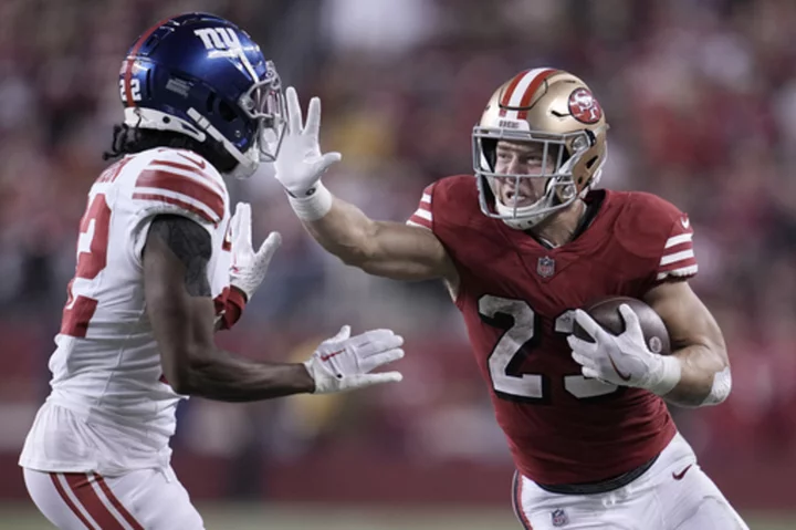 Christian McCaffrey and the 49ers win 13th straight in the regular season, beat the Giants 30-12