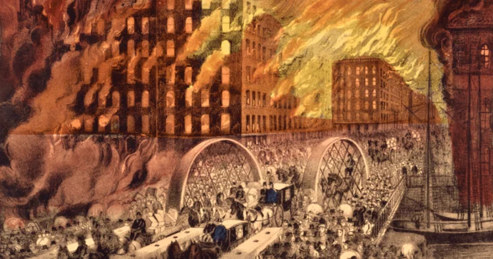 On this day in history, October 8, 1871, the Great Chicago Fire that wrecked over 17,000 buildings begins