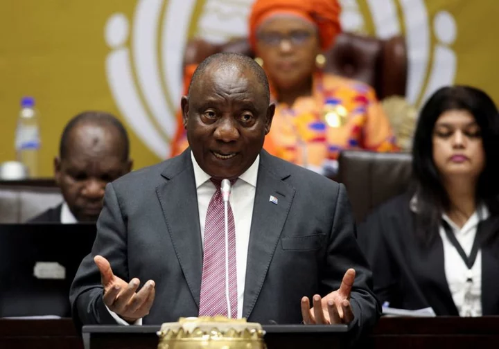 South Africa's Ramaphosa arrives in Ukraine on African peace mission