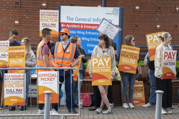 Doctors in England escalate pay dispute as they announce another 4-day walkout in August