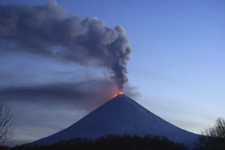 Eruption of Eurasia's tallest active volcano sends ash columns above a Russian peninsula