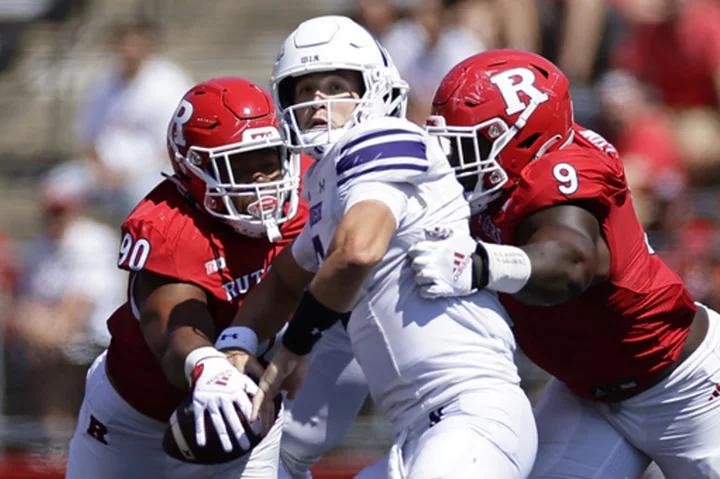 Rutgers rolls Northwestern 24-7, as Wildcats play 1st game since hazing scandal shook the program