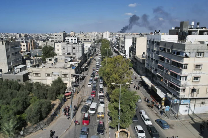 Palestinian mother fears for her children as she wonders about the future after evacuating Gaza City