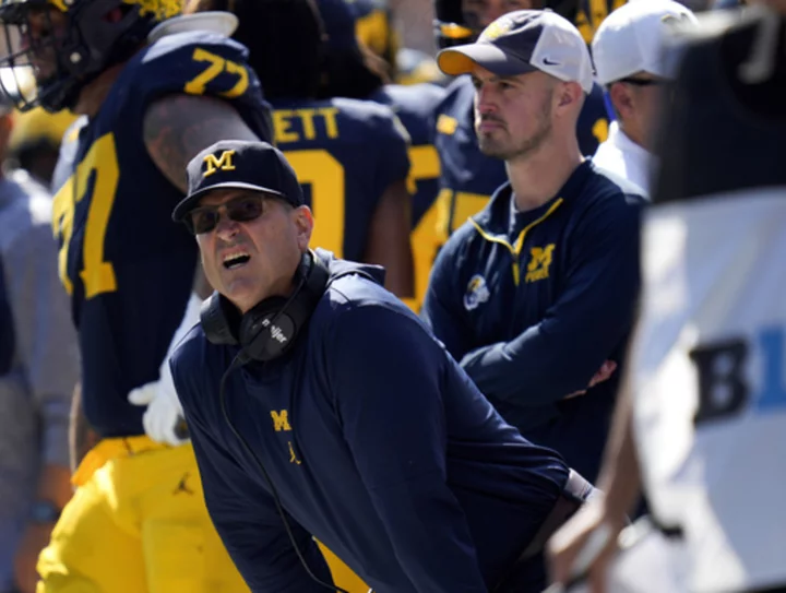 Big Ten bans No. 2 Michigan coach Jim Harbaugh from final 3 games over alleged sign-stealing scheme