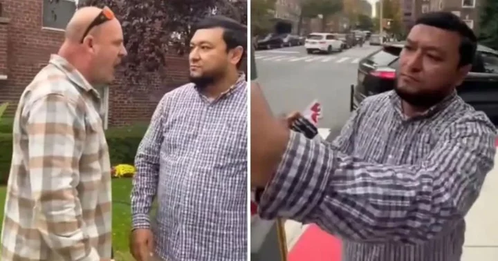 Who is Paulie? Furious NYC construction worker confronts Queens man caught tearing down posters of Israeli hostages held by Hamas