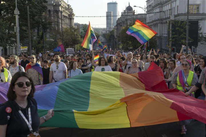 Hundreds of Pride activists march in Serbia despite hate messages sent by far-right officials