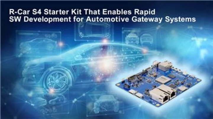 Renesas Introduces R-Car S4 Starter Kit That Enables Rapid Software Development for Automotive Gateway Systems