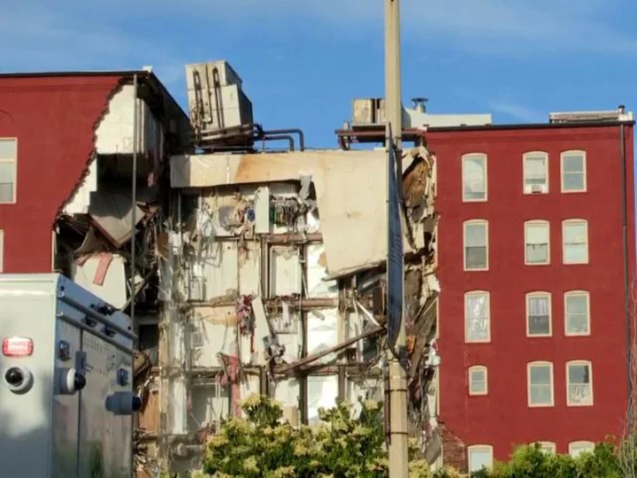 Search and rescue efforts ongoing after apartment building partially collapses in Davenport, Iowa, authorities say