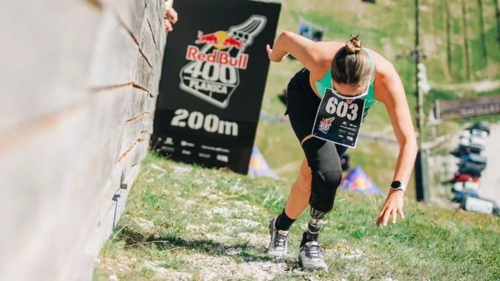 Red Bull 400: Amputee Milly Pickles completes 'world's steepest race'