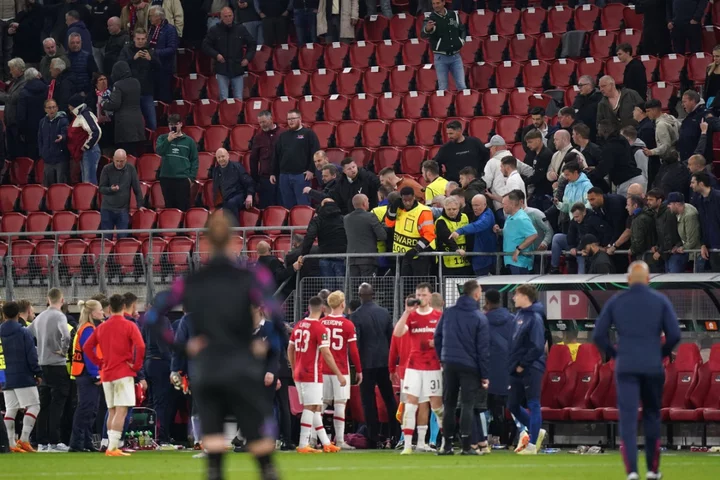 UEFA to investigate after AZ Alkmaar fans clash with West Ham players’ families