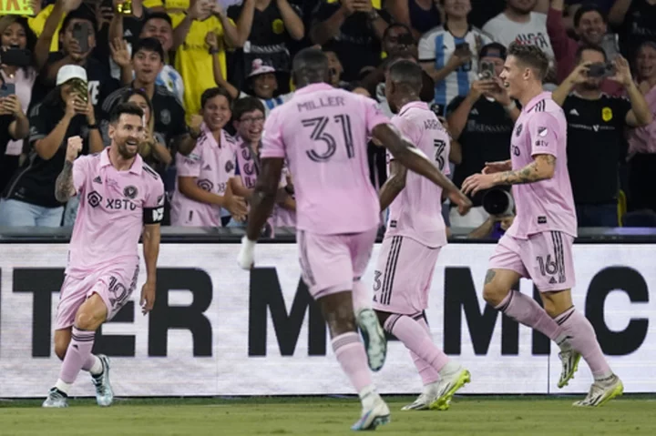 Messi scores 10th goal in 7 games as Inter Miami takes early lead vs. Nashville in League Cup final