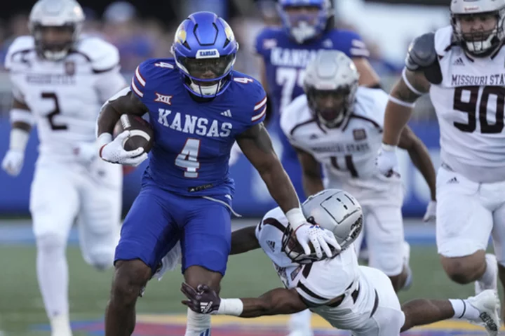 Kansas overcomes early struggles, overwhelms Missouri State late in 48-17 win