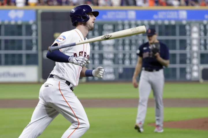 Kyle Tucker homers to back up a strong start by Justin Verlander as the Astros beat the Red Sox