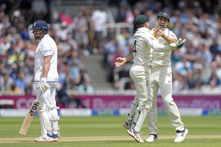 Last day at Lord's turns spicy as Australia close on Ashes win amid chants of cheating