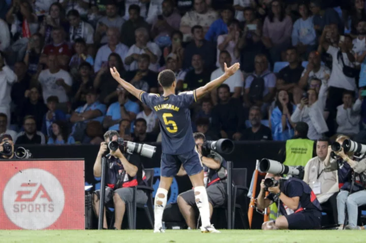 Jude Bellingham scores 4th goal in 3 games to give Real Madrid 1-0 win at Celta